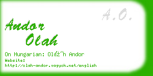 andor olah business card